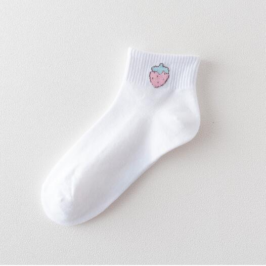 Spring And Summer Female Small Fresh Cotton Socks Shallow Mouth Socks Lady Ship Socks Fruits Institute Of Wind Socks Wholesale